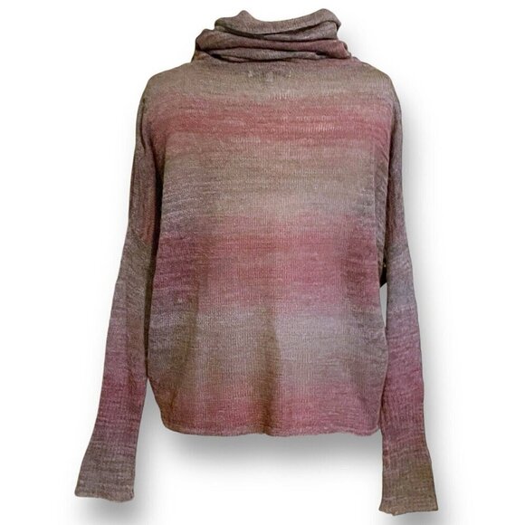 Tempo Paris Womens Sweater Sz Medium Large Purple Gray Ombre Alpaca Wool Boho - Picture 6 of 8